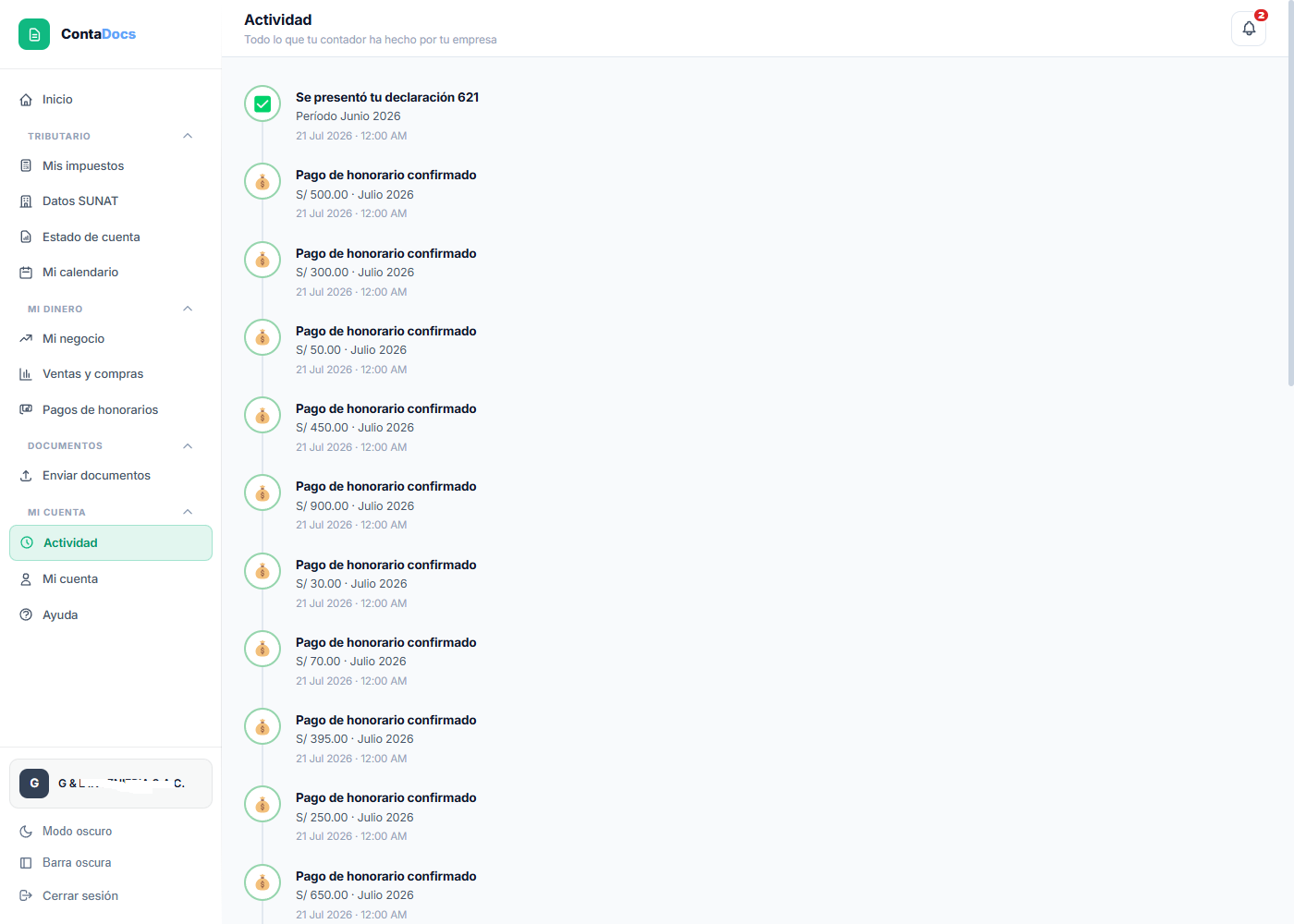 Captura de Actividad